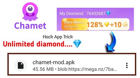 Chamet diamond hack 2023  Pada kesempatan kali ini, kami akan membahas mengenai Chamet Mod Apk Download